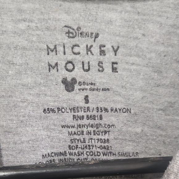 Disney Mickey Mouse Heather Gray  Tee Size Small - Picture 2 of 3